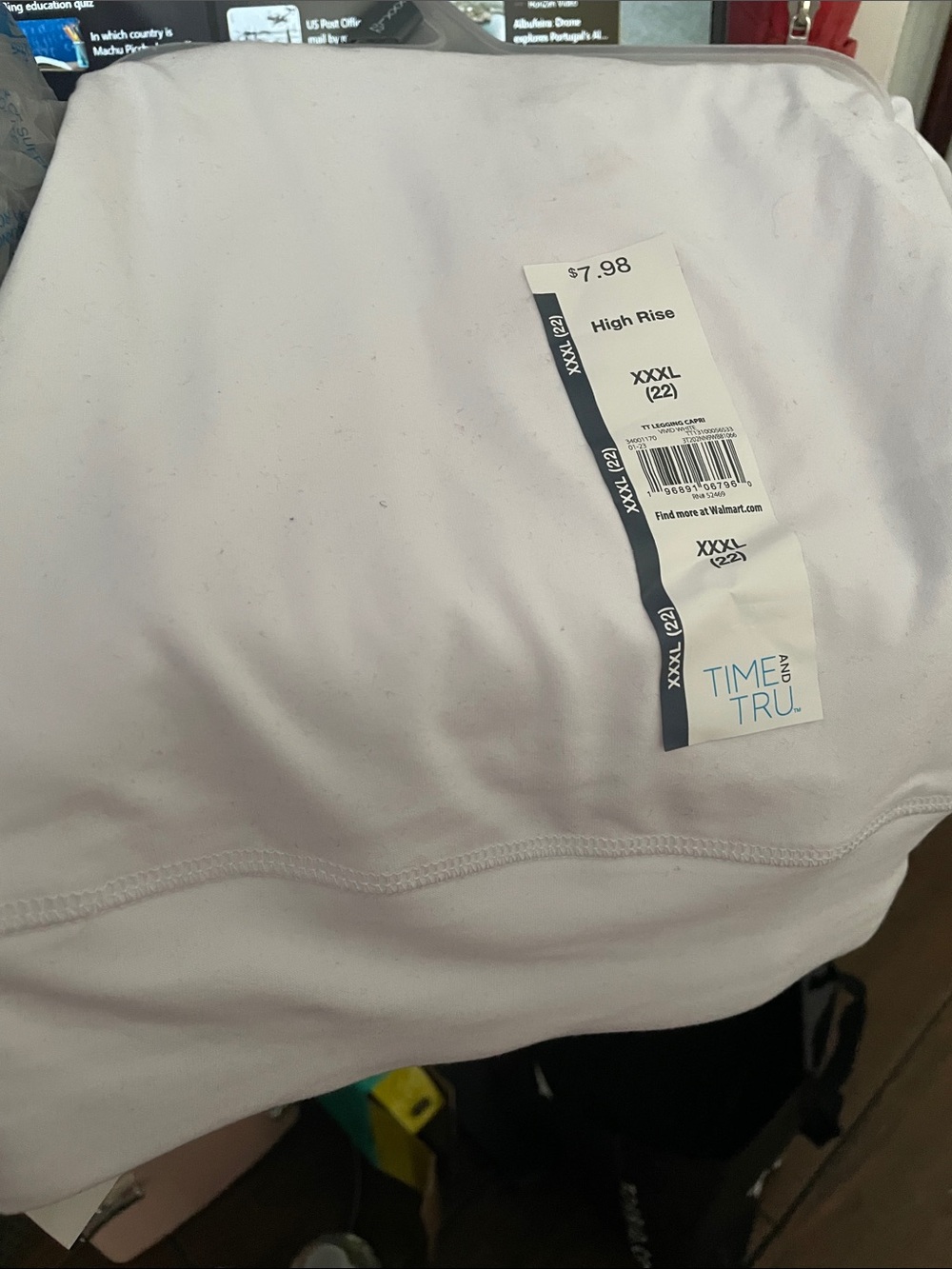 Time and Tru White High-Rise Leggings